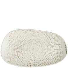 Churchill Inked Cascade Taupe Opal Organic Oblong Plate 26 x 15cm (Pack of 12)