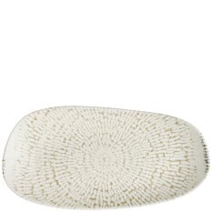 Churchill Inked Cascade Taupe Opal Organic Oblong Plate 35 x 15cm (Pack of 12)