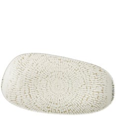 Churchill Inked Cascade Taupe Opal Organic Oblong Plate 35 x 18.5cm (Pack of 6)