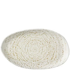 Churchill Inked Cascade Taupe Natural Oblong Platter 22 x 13cm (Pack of 6)