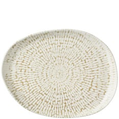 Churchill Inked Cascade Taupe Natural Oblong Platter 26 x 20cm (Pack of 6)