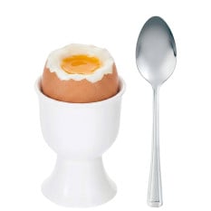 Breakfast Ceramic Egg Cup With Harley Teaspoon Set of 48