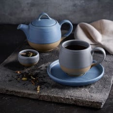 Churchill Emerge Oslo Blue Cappuccino Coffee Saucer 16cm/6.25" (Pack of 6)