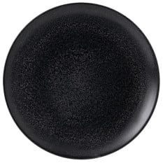 Dudson Evo Origins Midnight Black Coupe Plate 28.8cm/11.31" (Pack of 12)