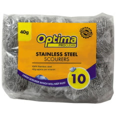 Stainless Steel Scourer Extra Large 40g (Pack of 10)