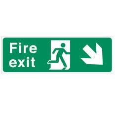 Fire exit fire safety sign for catering