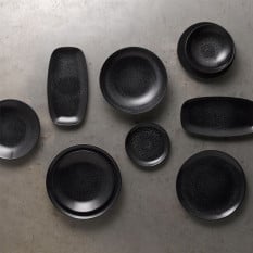 Dudson Evo Origins Midnight Black Coupe Plate 28.8cm/11.31" (Pack of 12)