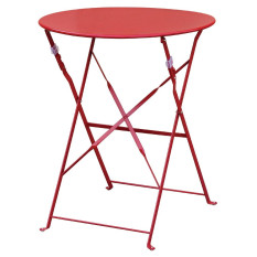 Bolero Perth Red Pavement Style Steel Table 595mm