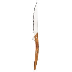 Eternum Vertical Blade Steak Knife Olive Wood Handle