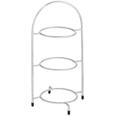 Chrome 3 Tier Plate Stand 39cm/15.5"