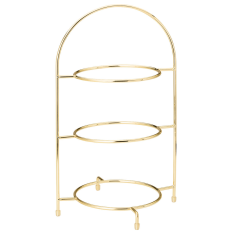 Gold 3 Tier Plate Stand 42cm/16.5"