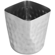 French Fry Cup with Square Mouth Hammered Mirror