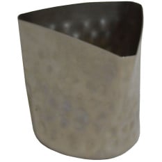 French Fry Cup with Triangle Mouth Hammered Mirror
