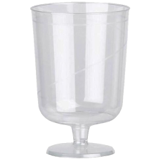 Disposable Plastic Wine Glass 210ml/7.4oz CE/UKCA Marked Lined 175ml (Pack of 612)