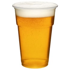 Disposable Polypropylene Pint Glass 568ml/20oz CE/UKCA Marked Flexy Pint To Brim (Pack of 1000)