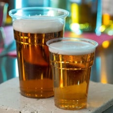 Disposable Polypropylene Half Pint Glass 284ml/10oz CE/UKCA Marked Flexy Half Pint To Brim (Pack of 1000)