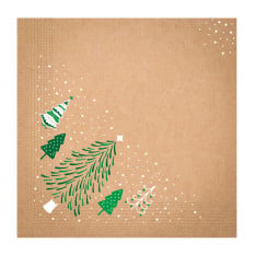 Festive Lunch Napkin 33cm 3ply Festive Forest (Pack of 1000)