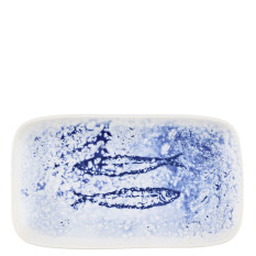 Churchill Inked Fresco Blue Natural Deep Tray 26 x 15cm (Pack of 6)