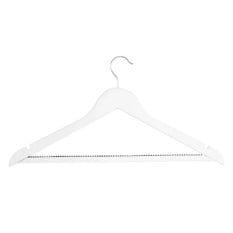 Bolero Wooden Coat Hanger White (Pack of 10)