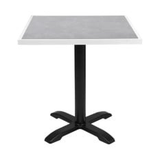 Bolero Light Grey Stone Outdoor Glass Table Top White 700mm