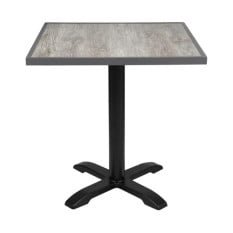 Bolero Wood Grain Effect Outdoor Glass Table Top Grey 700mm