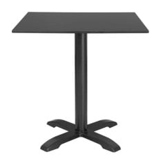 Bolero Matte Black Square Outdoor Table Top 700mm