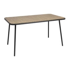 Bolero Santorini Rectangular Table Wood Effect 1400mm