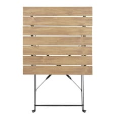 Bolero Perth Pavement Style Square Table Wood Effect