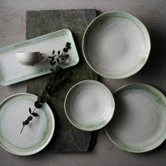 Dudson Makers Collection Finca Flint Rectangular Plate 34.6 x 15.6cm/13.75 x 6.14" (Pack of 6)