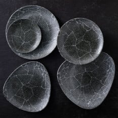 Churchill Studio Prints Kintsugi Reverse Quartz Chefs Oblong Plate 29.8 x 15.3cm/11.75 x 6" (Pack of 12)