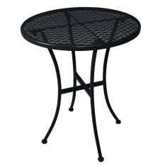 Bolero Round Steel Patterned Bistro Table Black 600mm