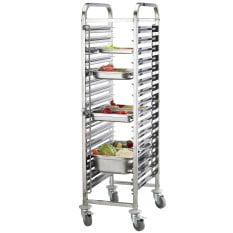 Gastronorm Tray Pan Racking Trolley GN 1/1 16 Shelves