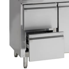 Tefcold Counter Fridge with Splashback 2 Door 282 Litre