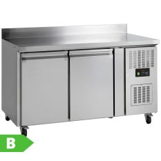 Tefcold Counter Fridge with Splashback 2 Door 282 Litre