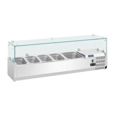 Polar G-Series Refrigerated Topping Unit 4x GN 1/3 & 1x 1/2GN 1400mm