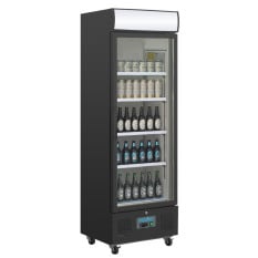 Polar G-Series Upright Display Fridge Black 368 Litre