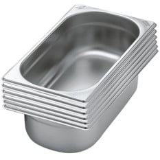 GN 1/3 Stainless Steel Gastronorm 65mm Pack of 6