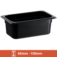 GN 1/4 Black Polycarbonate Gastronorms