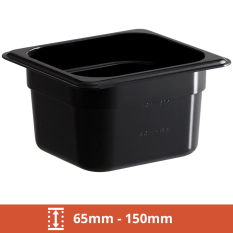 GN 1/6 Black Polycarbonate Gastronorms
