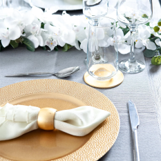 Metallic Napkin Ring 4.5cm Gold (Pack of 6)