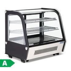 Polar G-Series Energy Efficent Countertop Display Fridge Black 120 Litre