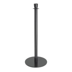 Bolero Flat Base Barrier Posts Black (Pack of 2)