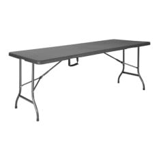 Bolero Rattan Rectangular Centre Folding Table Black 6ft