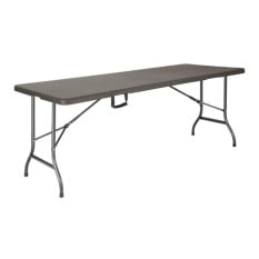 Bolero Rattan Rectangular Centre Folding Table Brown 6ft