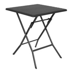 Bolero Square Folding Table Black 620mm