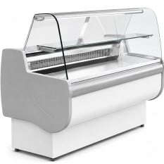 Graupel Rota Slimline Curved Glass Serve Over Meat Fridge Counter