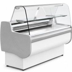 Graupel Rota Slimline Curved Glass Serve Over Meat Fridge Counter