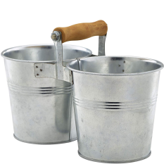 Galvanised Steel Combi Serving Buckets 12cm