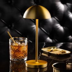 Tonga LED Cordless Table Lamp Brushed Gold 26cm