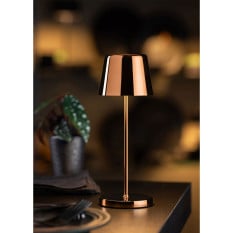 Bermuda Micro LED Cordless Table Lamp Copper 21cm